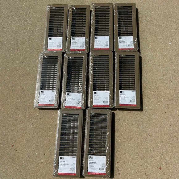 RELIABILT‎ 4-in x 12-in Steel Brown Floor Register 10 Pack (new)